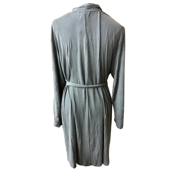 Barefoot Dreams Malibu Sand Washed Jersey Midi Robe XL Dark Steel Blue - Picture 4 of 4